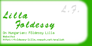 lilla foldessy business card