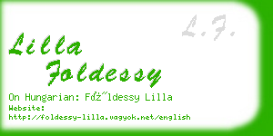 lilla foldessy business card